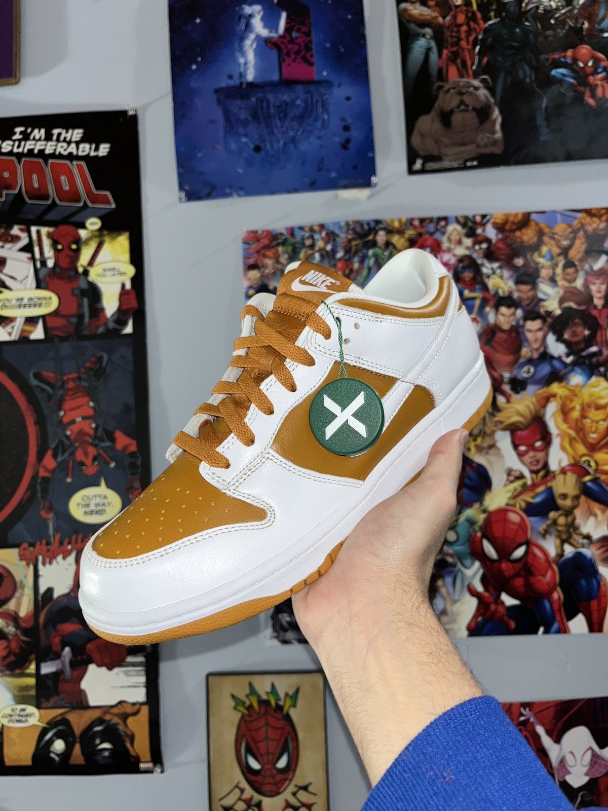 image of Nike Dunk Low “Reverse Curry” Shoes in White, Men's (Size 10)