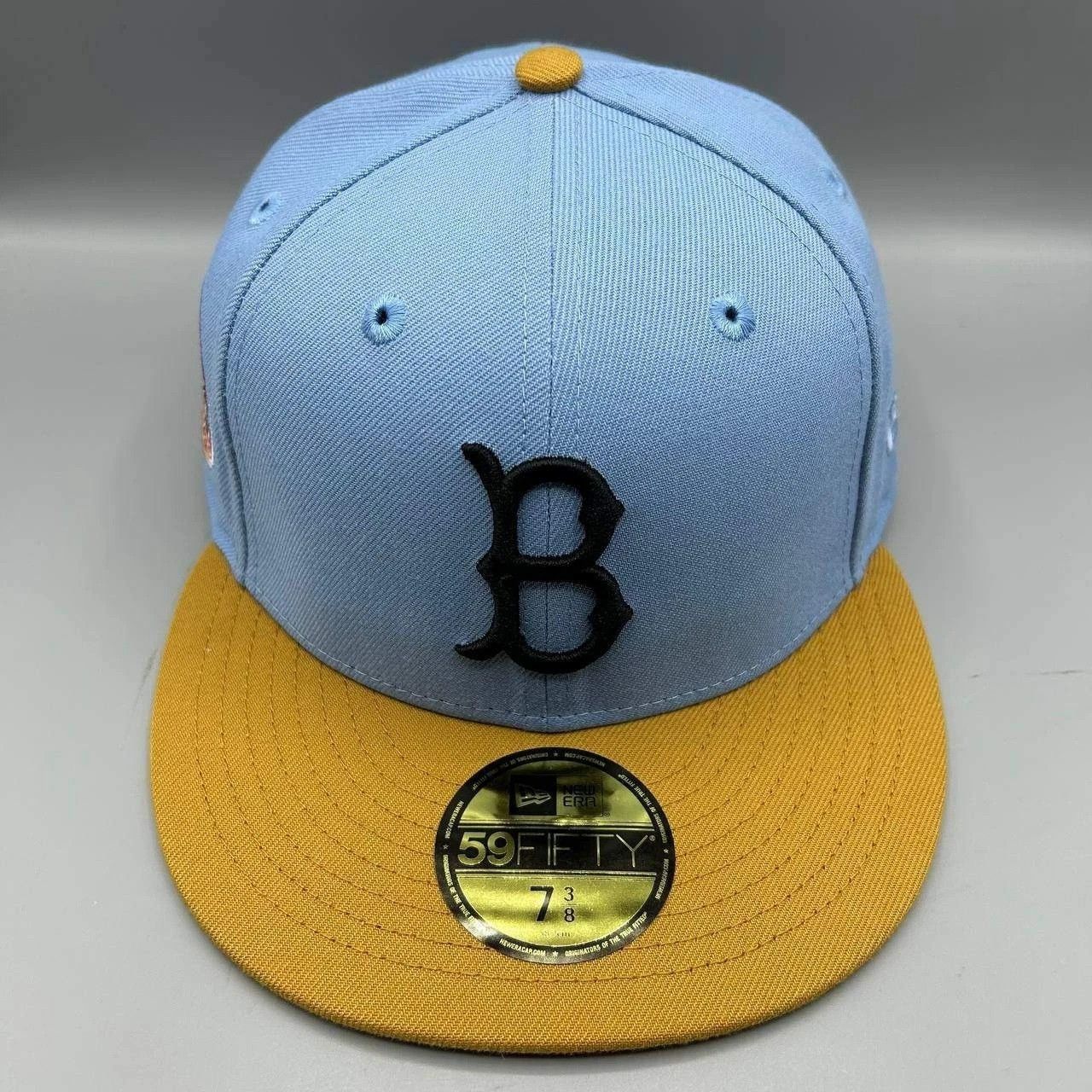 New Era Brooklyn Dodgers Hat Men 7 3/8 Blue MLB Fitted Cap New Size ONE SIZE - 1 Thumbnail