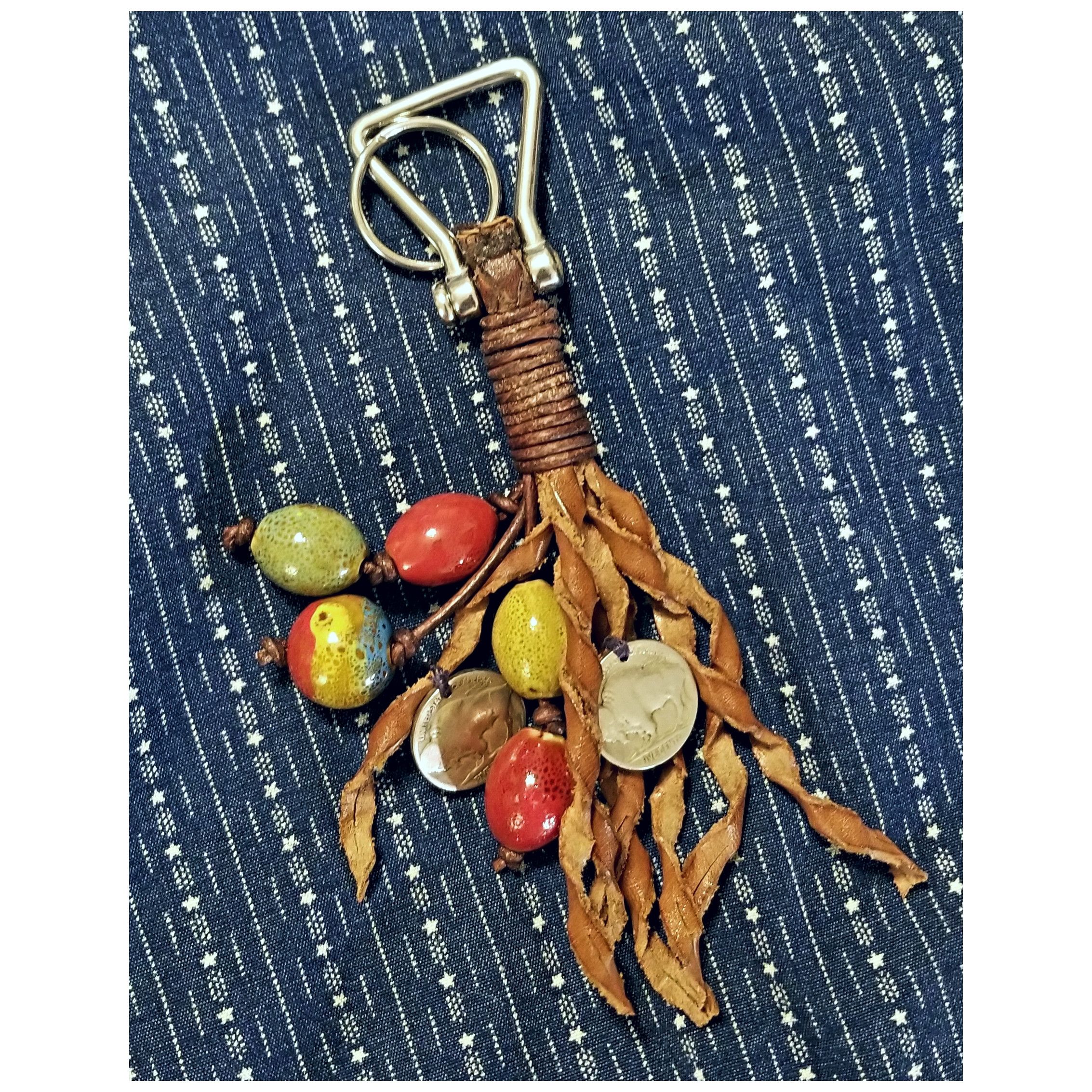 Ralph Lauren HAND CRAFTED LEATHER KEYCHAIN/ KEY FOB- VERY NICE DESIGN! Size ONE SIZE - 4 Thumbnail