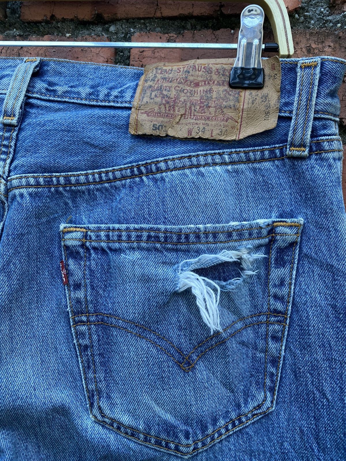 Levi's Vintage Clothing W34x30 Vintage levi's 501 made in USA distressed Size US 34 / EU 50 - 3 Thumbnail