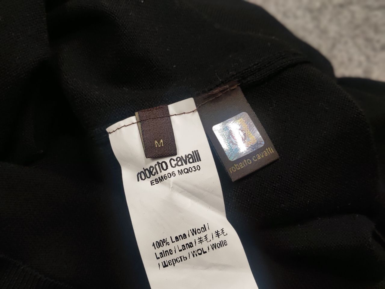 Roberto Cavalli Roberto Cavalli Lana Wool Classic Logo Black Light Sweater Size US M / EU 48-50 / 2 - 17 Thumbnail