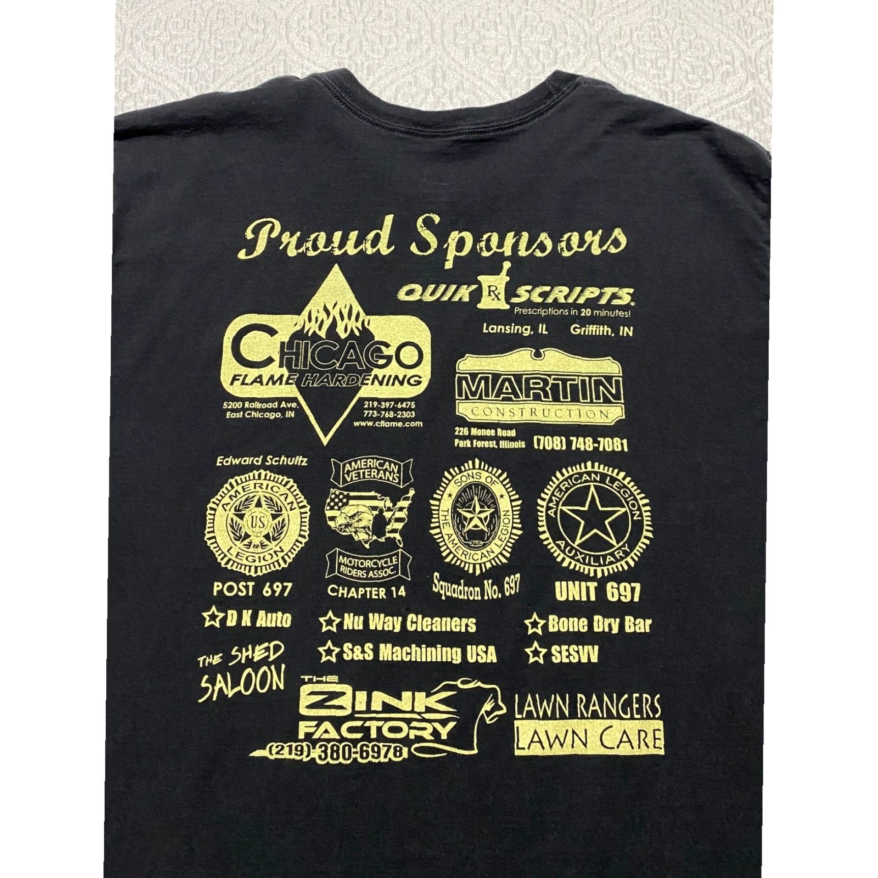 Hanes VINTAGE American Legion Riders Chapter 697 Lansing IL Motorcycle T-Shirt Black 2XL Size US XXL / EU 58 / 5 - 3 Thumbnail
