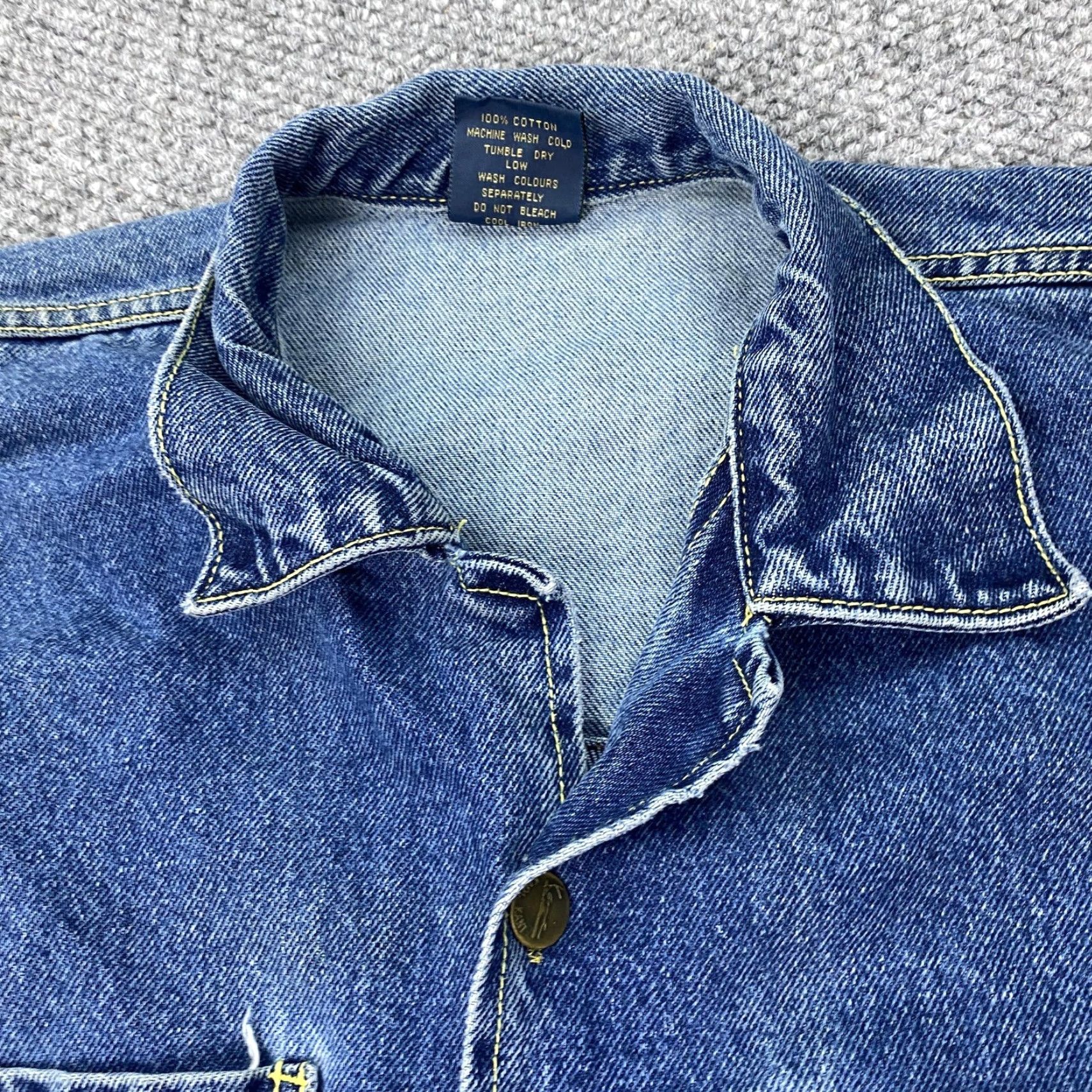 Karl Kani VINTAGE Karl Kani Jacket Mens L Denim Military Button 90s Hip Hop Streetwear Blue Mens Size US L / EU 52-54 / 3 - 5 Thumbnail
