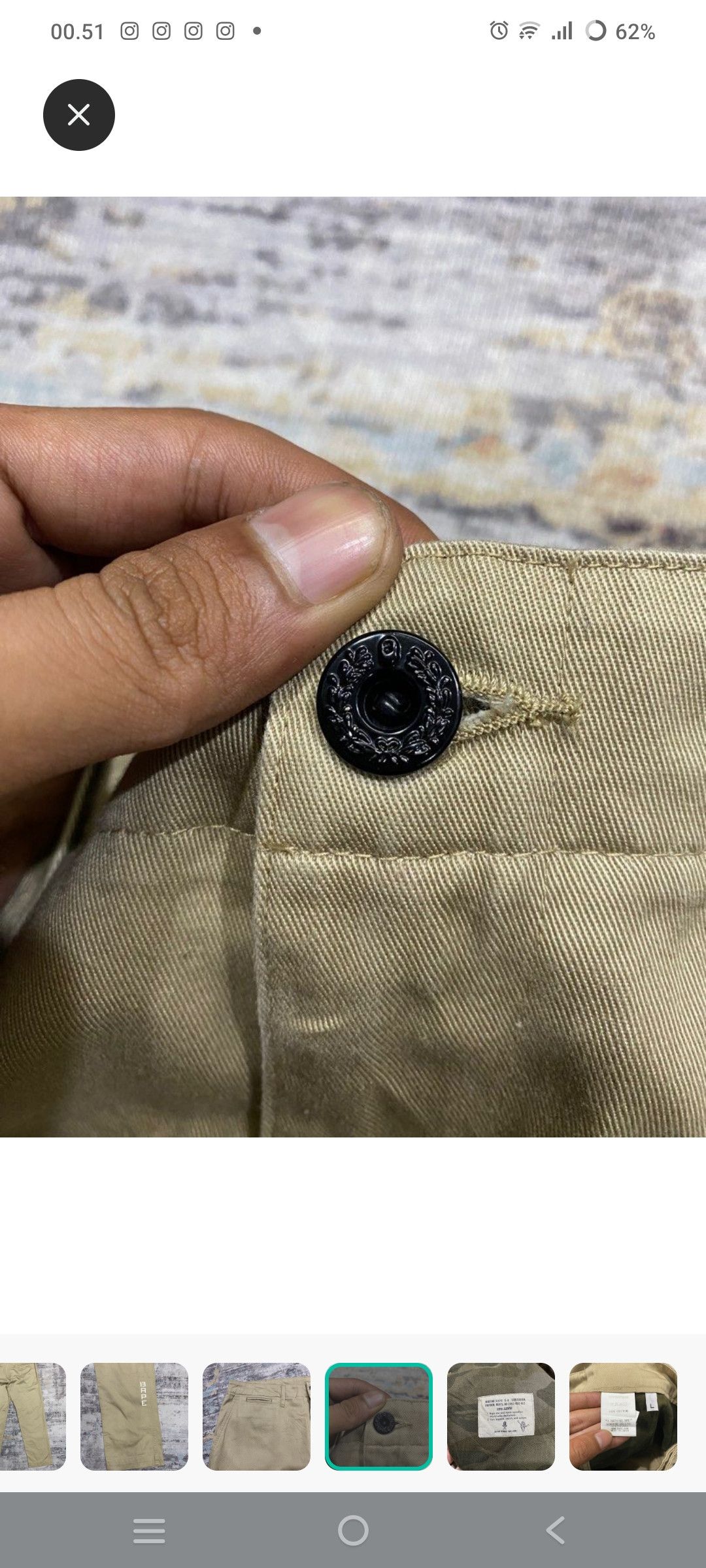 Bape Bape spellout chino pants size Large Size US 32 / EU 48 - 5 Thumbnail