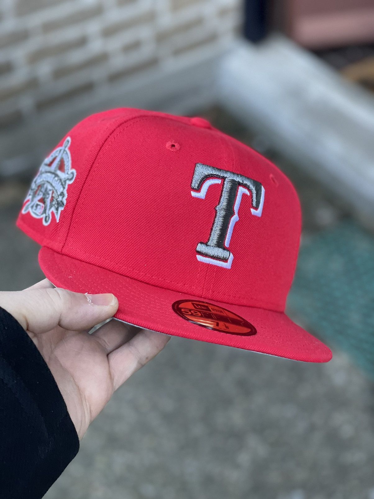 image of New Era 59Fifty Texas Rangers Size 7 1/8 in Red, Men's