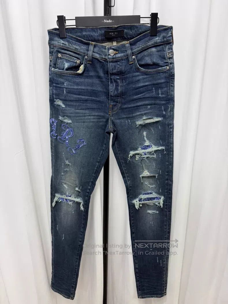 Amiri Amiri Slim Fit Destroyed Denim Pants Size US 32 / EU 48 - 1 Thumbnail