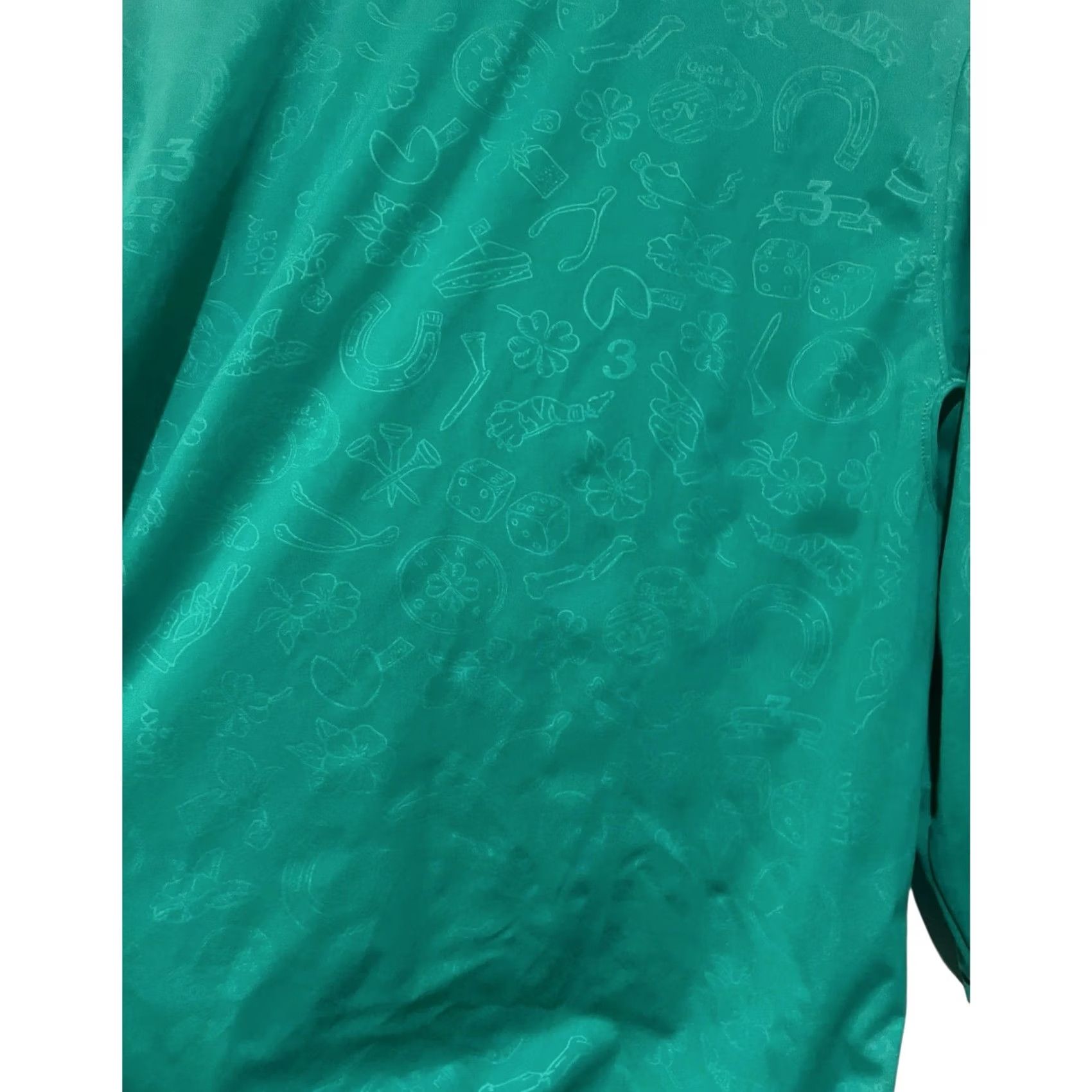 Nike Nike Shield Mens SZ S Green Lucky Embossed Print Pullover Jacket Core Fit Activewear Wind Resistant Water Resistant Size US S / EU 44-46 / 1 - 7 Thumbnail
