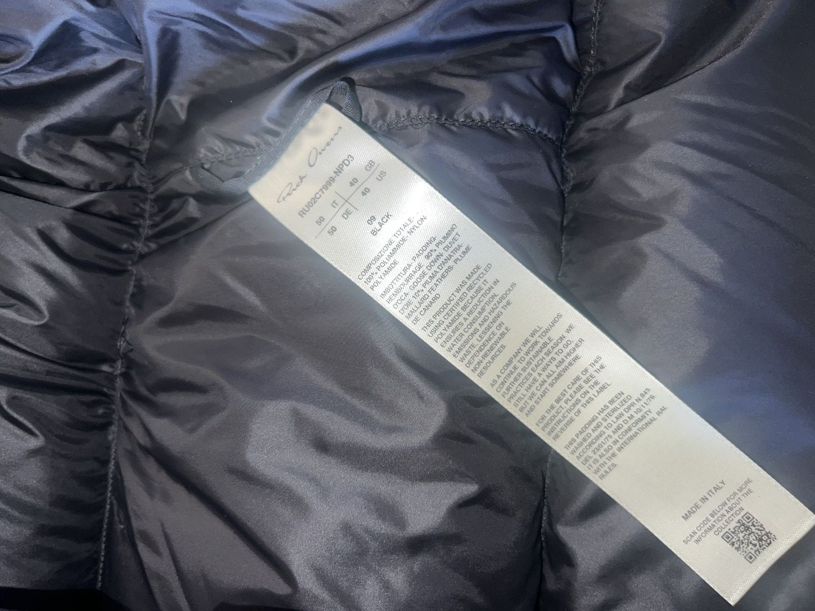 Designer × Rick Owens Rick Owens Quilted Puffer Sleeveless Vest Size US M / EU 48-50 / 2 - 8 Thumbnail