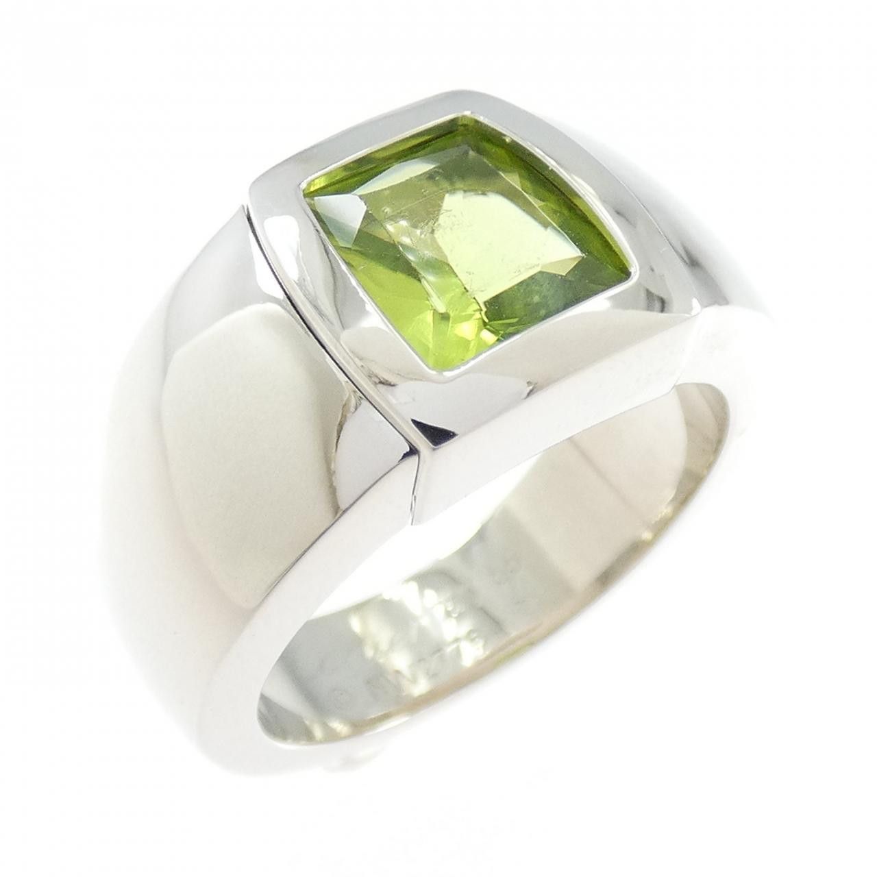 Cartier Cartier Cartier Ladonia 750 White Gold Peridot Ring Size 15 Precious Metal Ring DUTY FREE for USA Size ONE SIZE - 1 Thumbnail