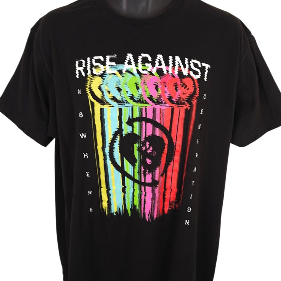 Tultex Rise Against T Shirt Mens XL Black 2022 Nowhere Generation II Tour Punk Size US XL / EU 56 / 4 - 2 Thumbnail