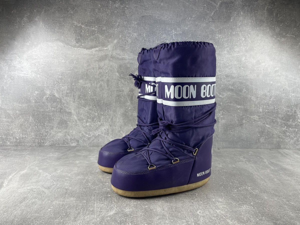 Moon Boot Moon Boot The Original Purple Nylon Snow Boots 1990s Size US 7 / IT 37 - 1 Thumbnail