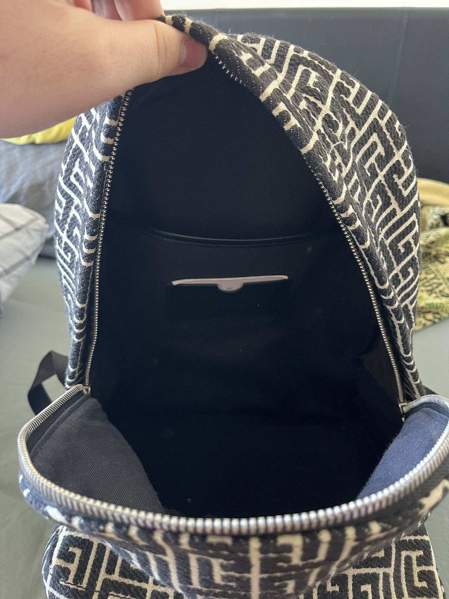 Balmain Balmain All-Over Logo-Pattern Backpack Size ONE SIZE - 8 Thumbnail