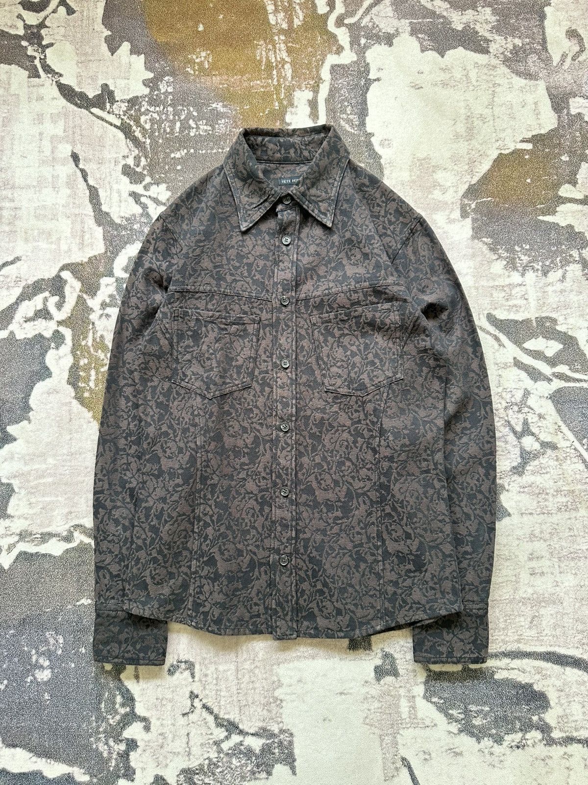 00’s Tete Homme tribal jacquard shirt