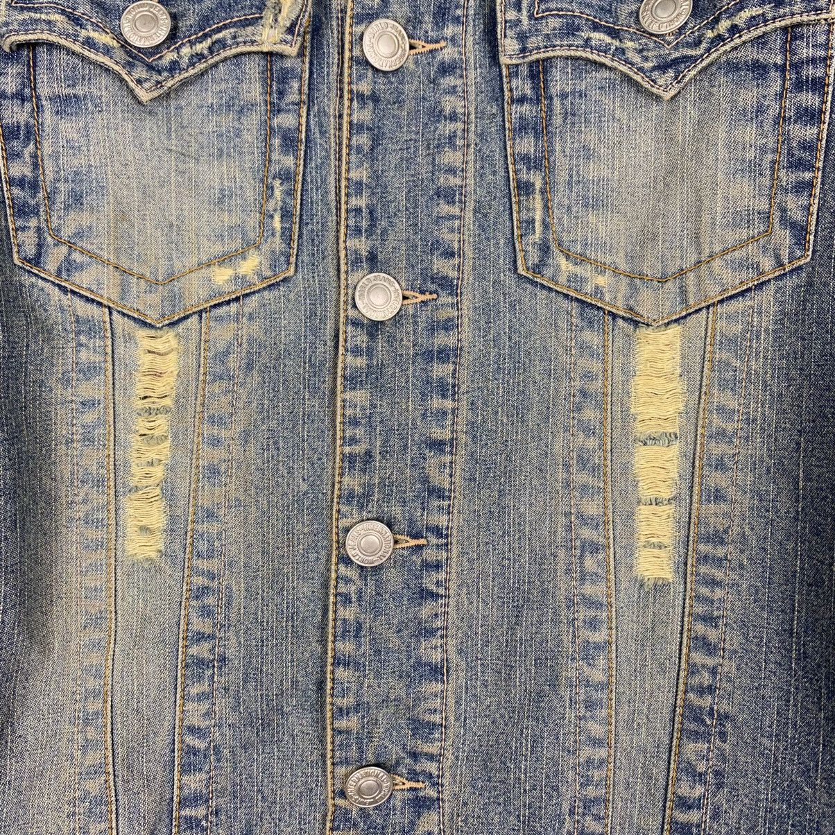Japanese Brand Denim JK Style Distressed Denim Jacket Size US M / EU 48-50 / 2 - 5 Thumbnail
