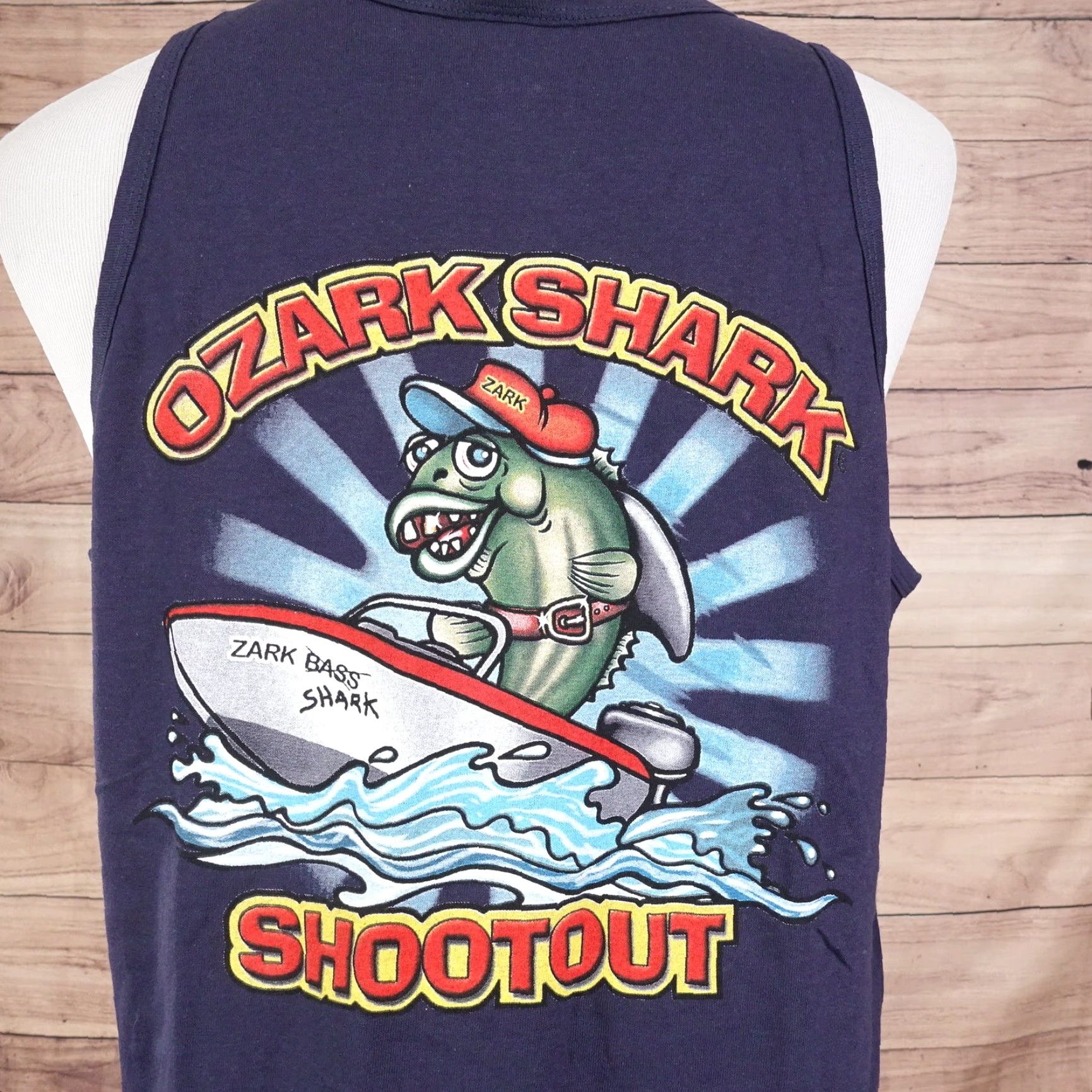 Anvil OZARK SHARK SHOOTOUT TANK TOP MUSCLE SHIRT Unisex Adult L Blue Size US L / EU 52-54 / 3 - 2 Thumbnail
