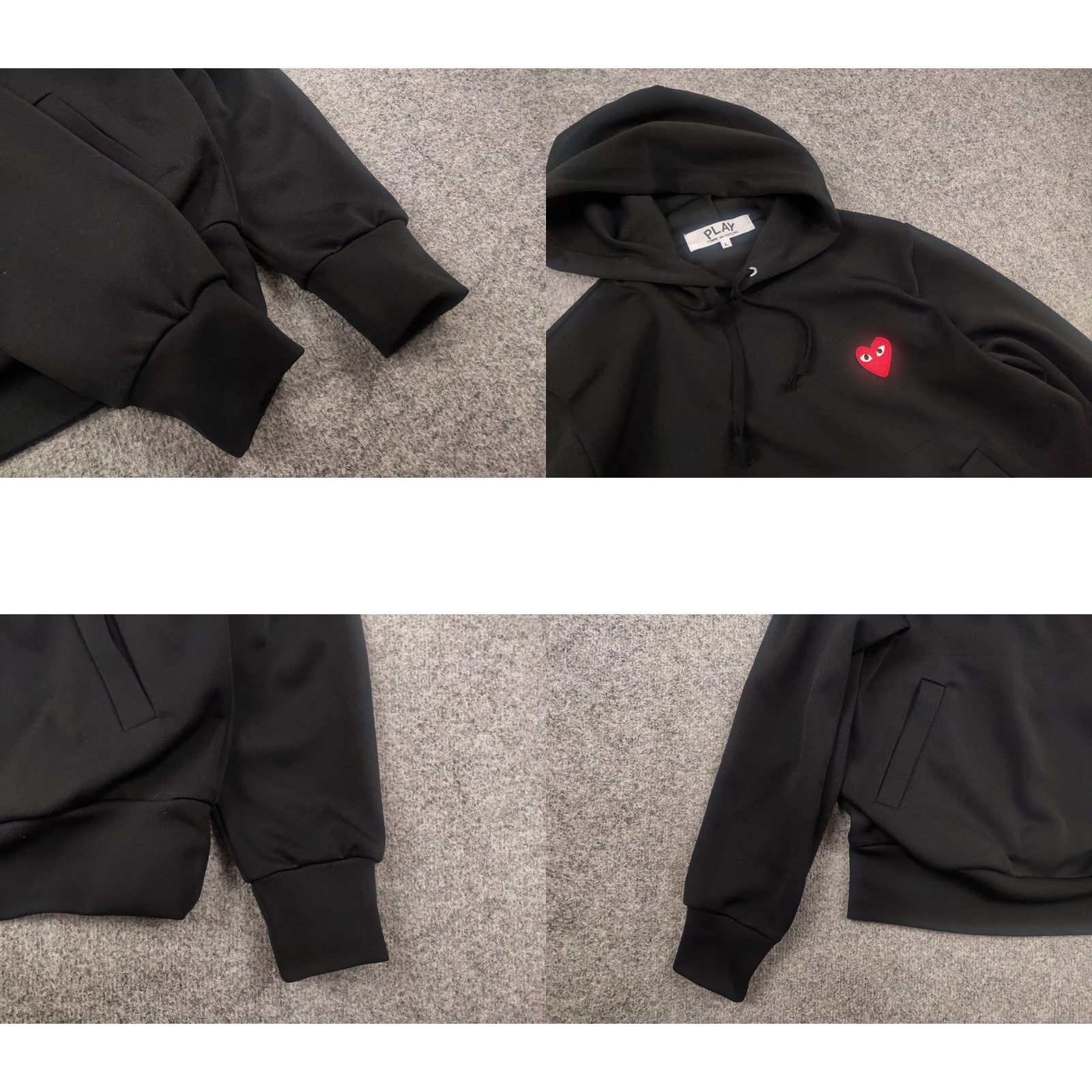Comme des Garcons Girl Comme Des Garcons Play Authentic Japan Black Pocket Red Heart Logo Hoodie Mens L Hoodie Size US L / EU 52-54 / 3 - 8 Thumbnail
