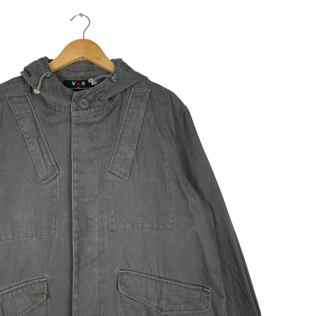 Japanese Brand VAN JAC Gray Parka Chore Jacket #1005-C45 Size US M / EU 48-50 / 2 - 5 Thumbnail