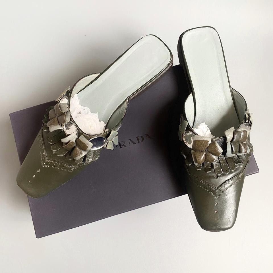 Prada × Vintage prada spring/summer 1999 sabots Size US 8 / IT 38 - 1 Thumbnail
