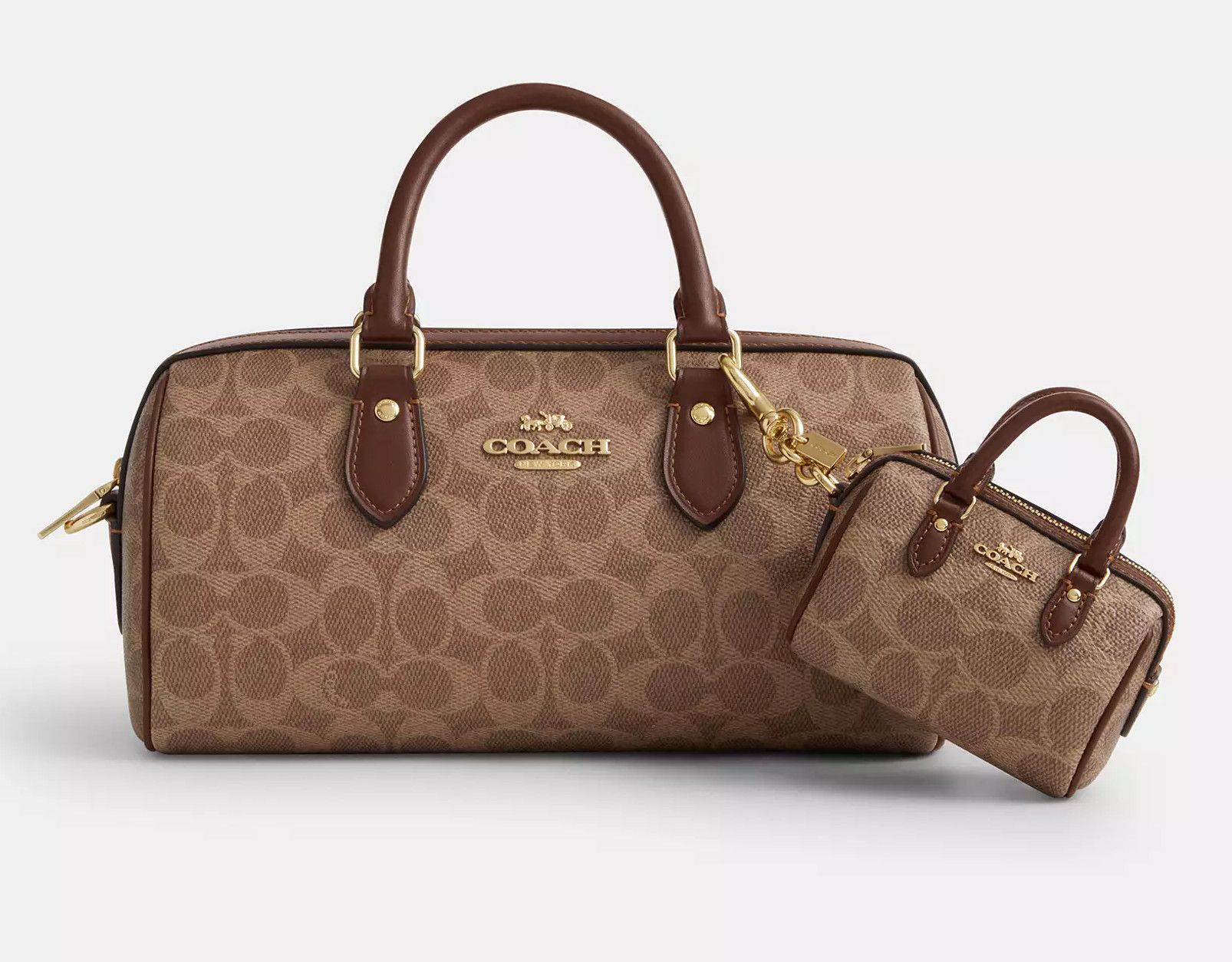 即発OK☆COACH CX068 Mini Rowan Bag Charm In Signature Canvas COACH® Outlet | Mini Rowan Bag Charm In Signature Canvas