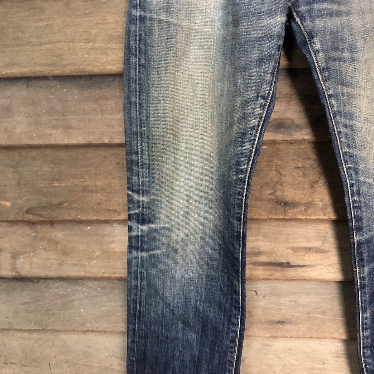 Uniqlo Uniqlo UJ faded Blue ripped distressed Denim Pants #7307 Size US 30 / EU 46 - 7 Thumbnail
