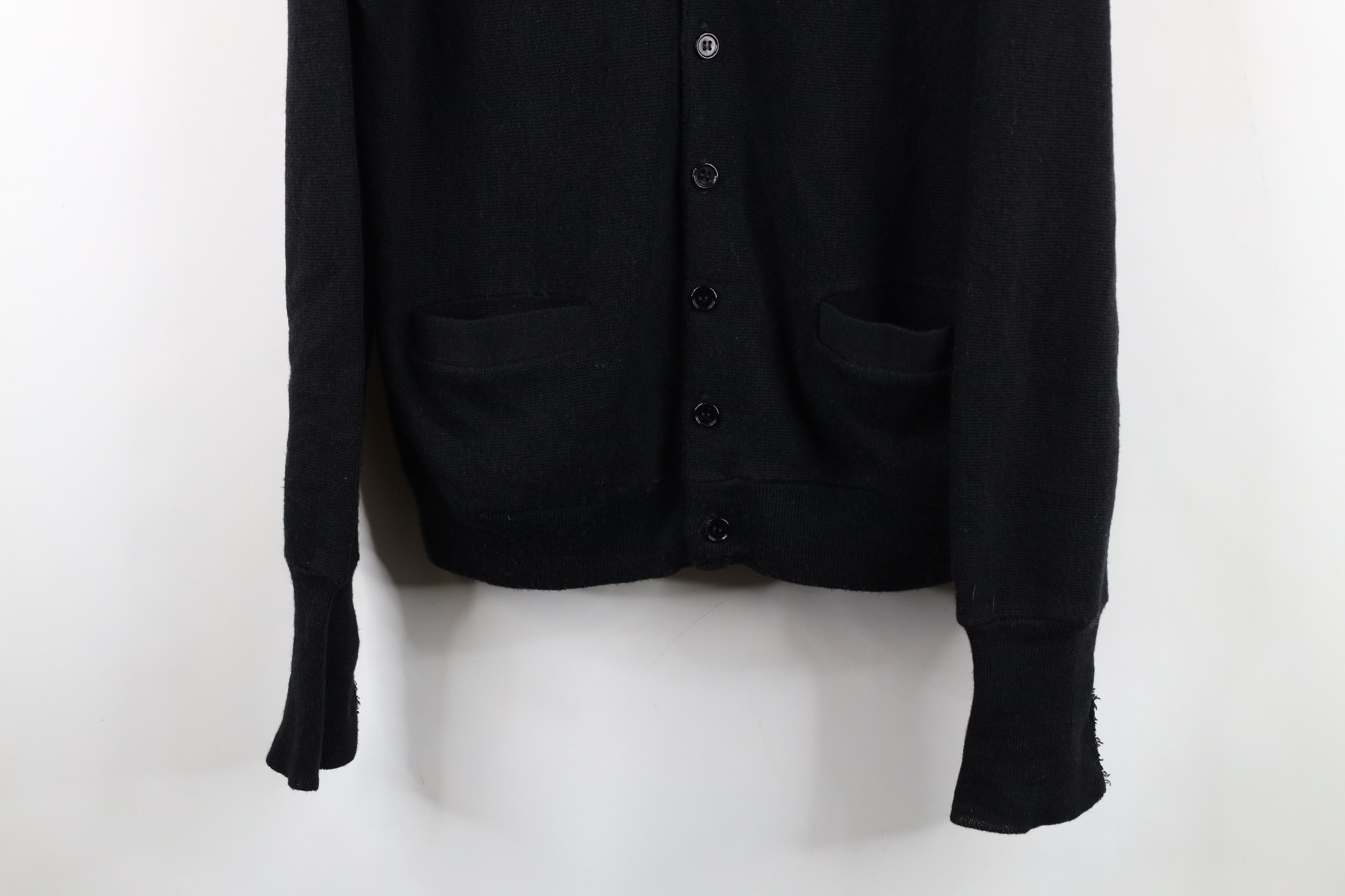 Vintage Vintage 50s Streetwear Button Cardigan Sweater Black USA Size US L / EU 52-54 / 3 - 3 Thumbnail