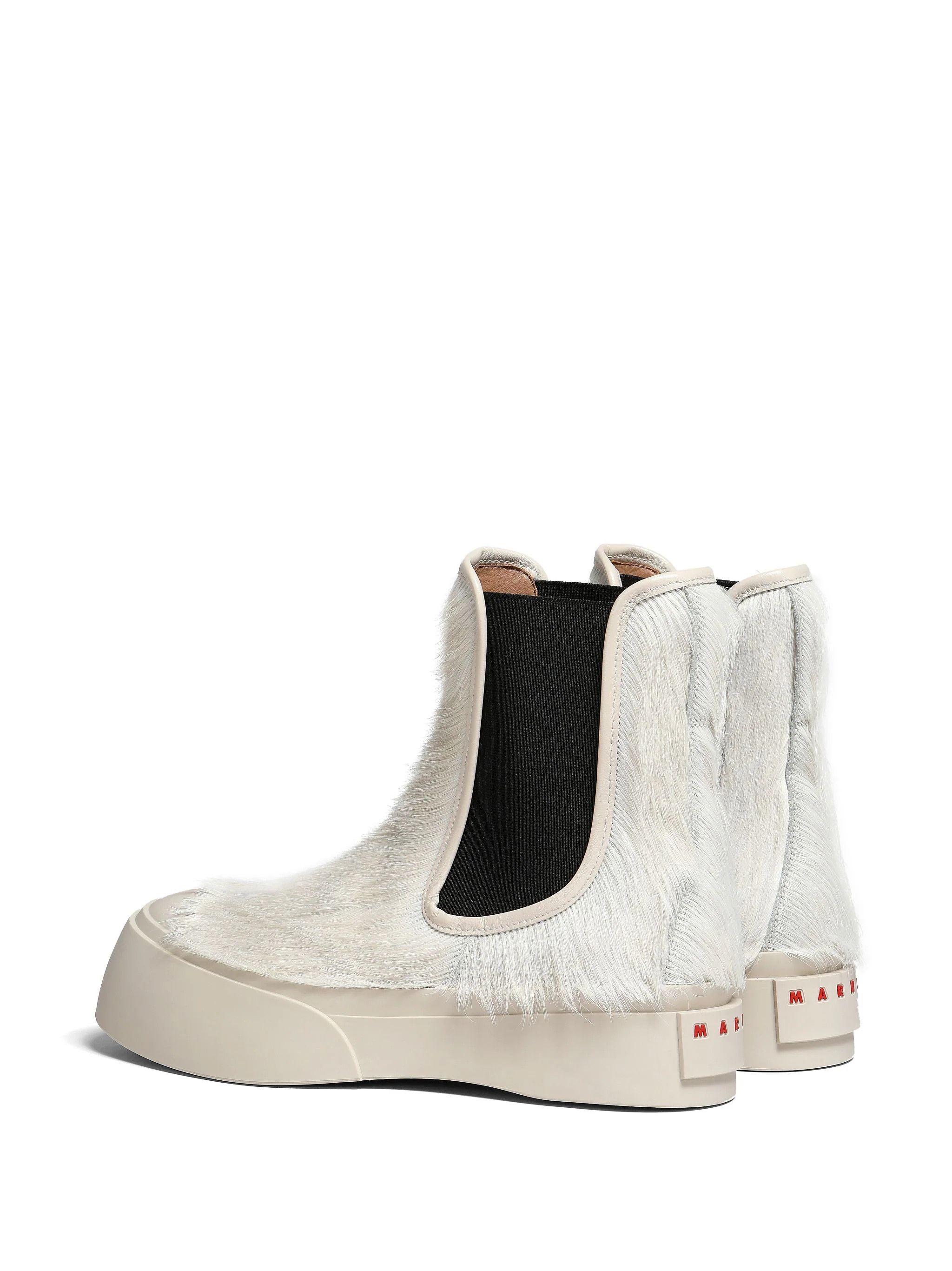 Marni o1w1db10824 Pablo Calf-hair Chelsea Boots in Black White Size US 6 / IT 36 - 3 Thumbnail