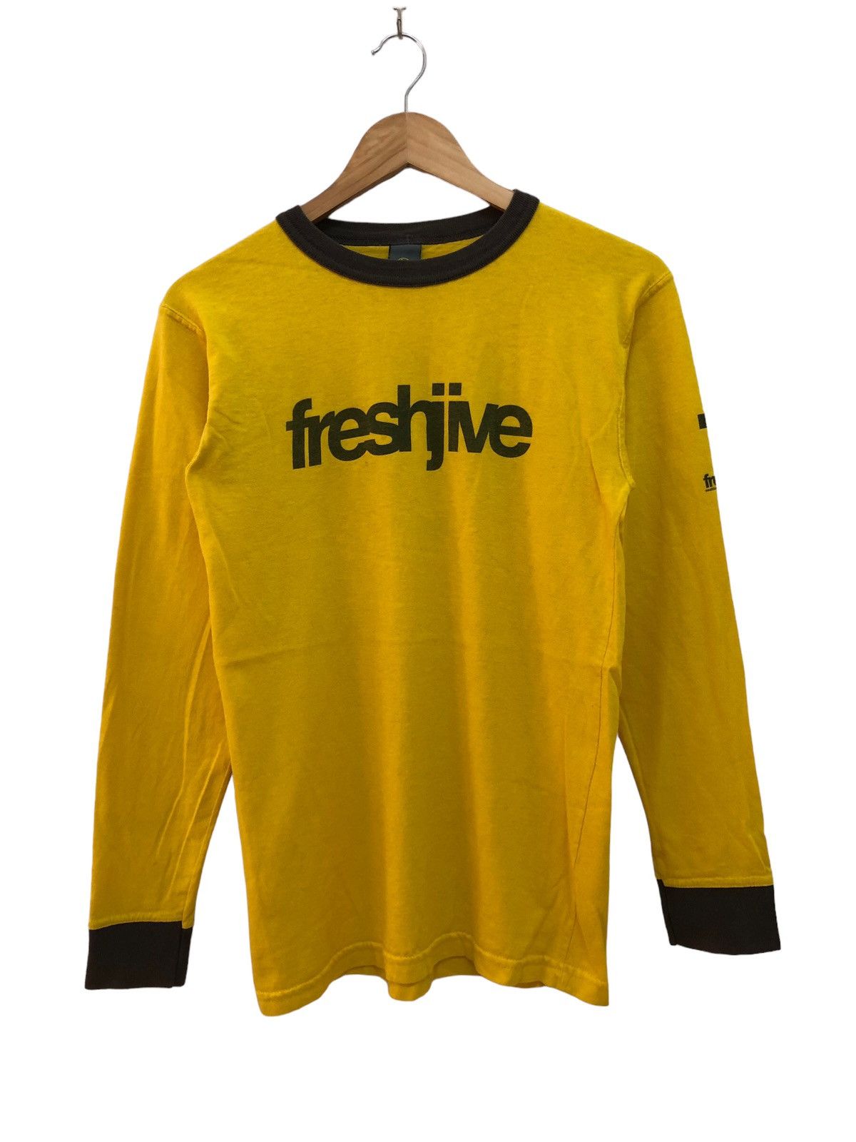 image of Freshjive Seditionary Seven Skate Bmx Style Long sleeve Tee in Yellow, Men's (Size Small)
