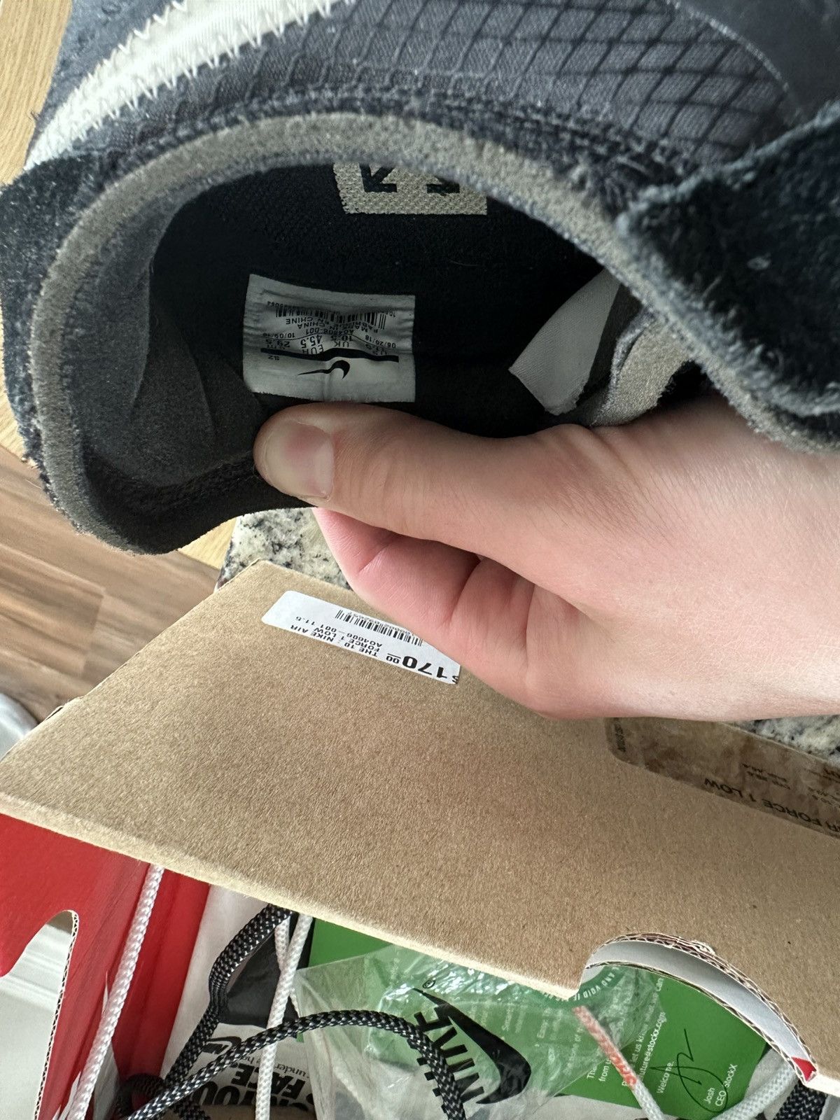 Nike × Off-White Nike Off White Air Force Size US 11.5 / EU 44-45 - 11 Thumbnail