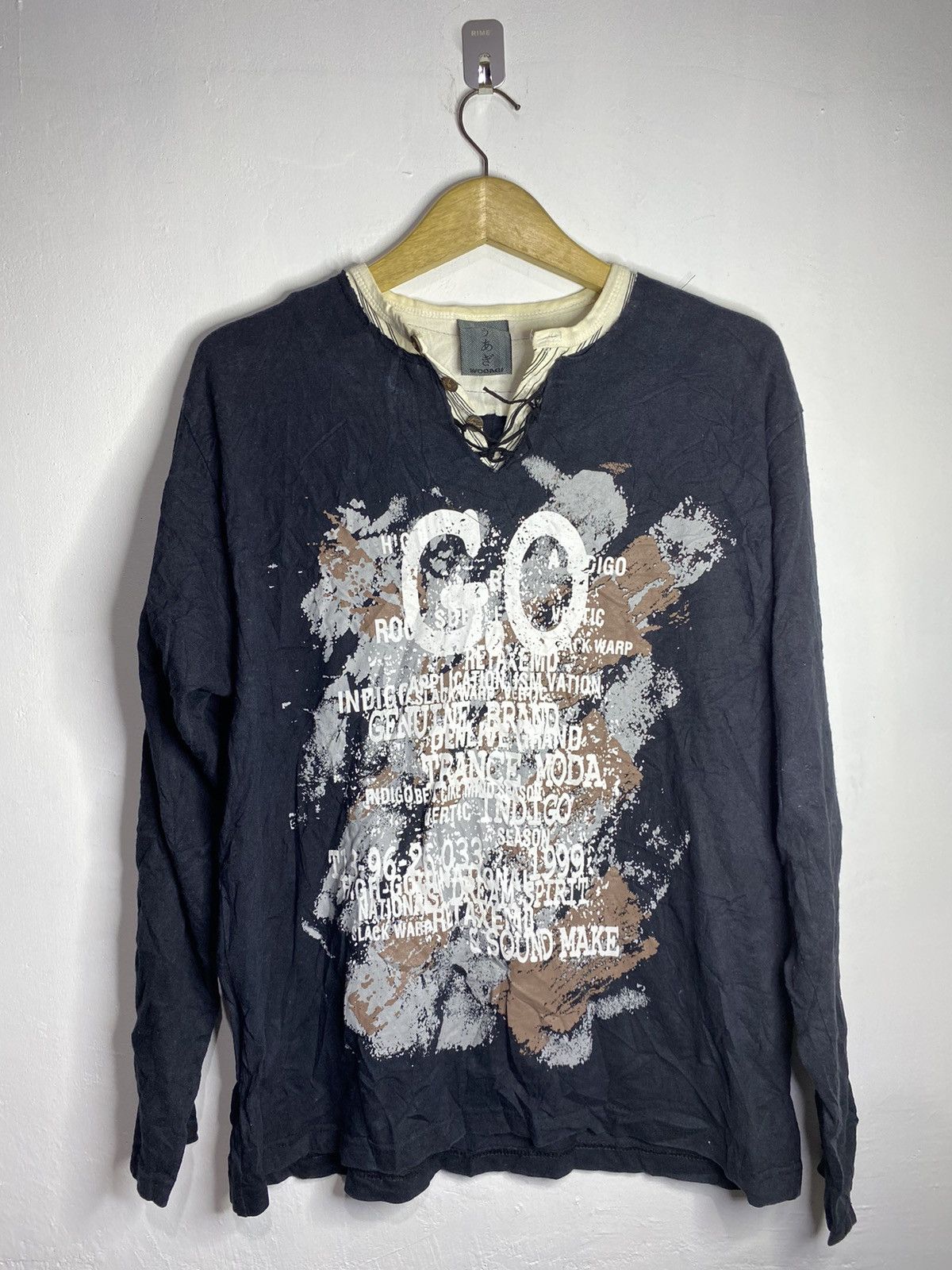 If Six Was Nine × Japanese Brand × Le Grande Bleu (L.G.B.) Japanese lgb style poem double layers longsleeve Size US L / EU 52-54 / 3 - 1 Thumbnail