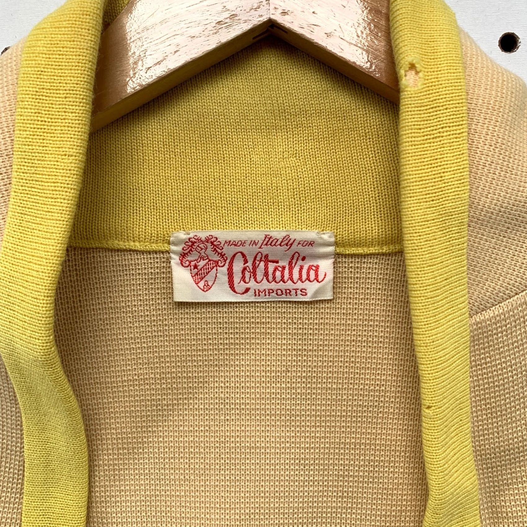 Vintage VINTAGE Coltalia Imports Cardigan Sweater Womens L Yellow Made Italy 22x28.5 Size L / US 10 / IT 46 - 7 Thumbnail