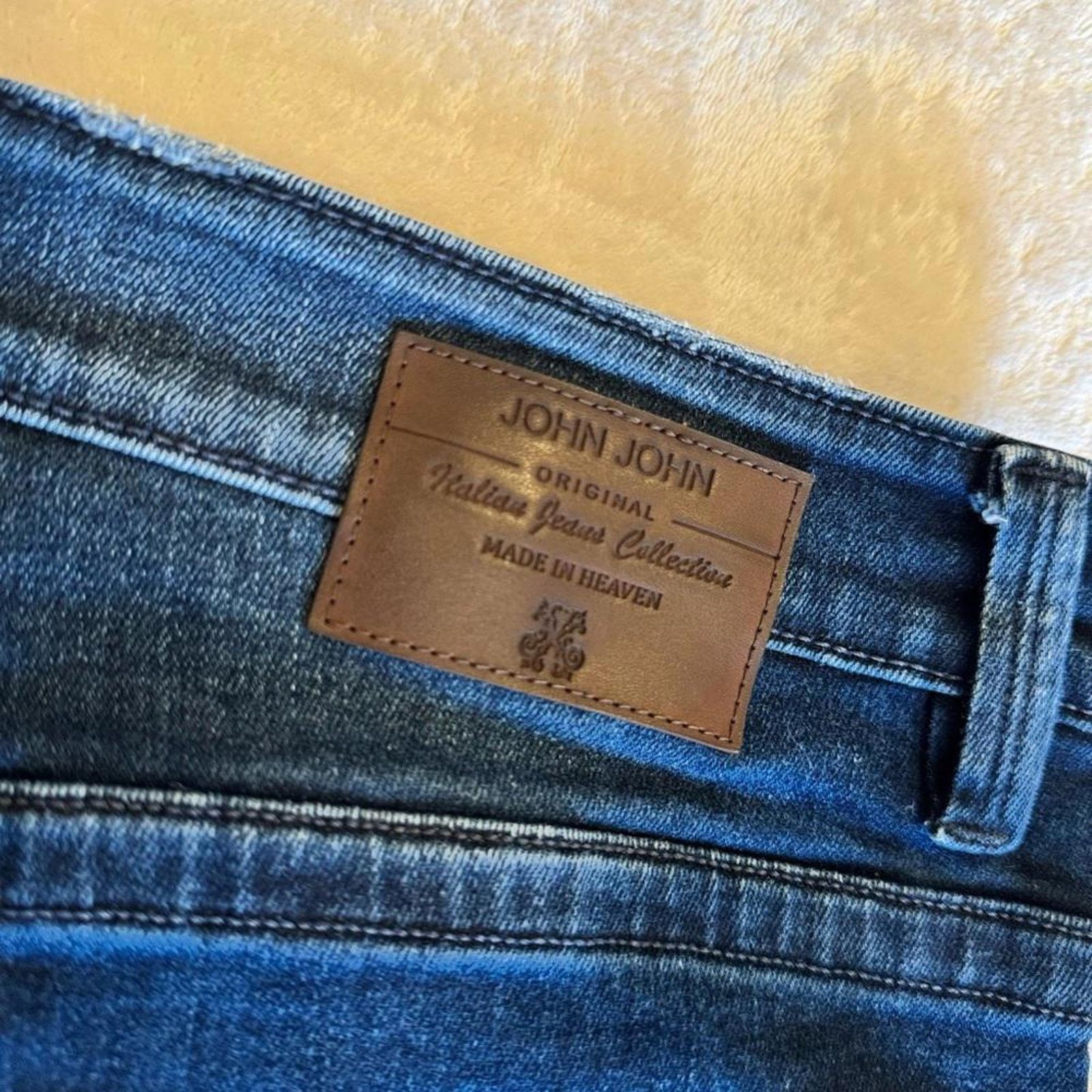 Designer Stylish Distressed Denim Jeans by John John Size US 34 / EU 50 - 7 Thumbnail