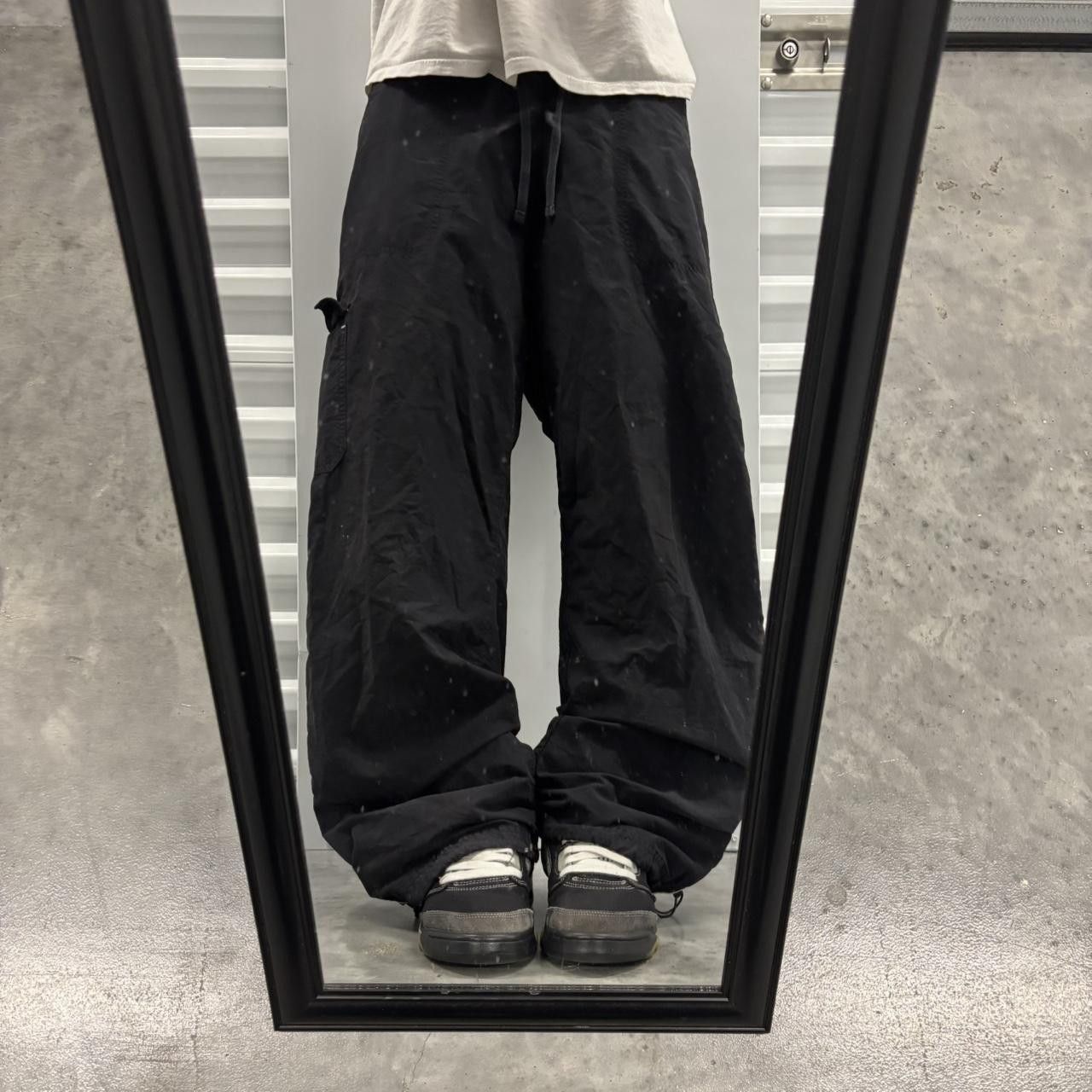 Japanese Brand × Vintage Crazy Vintage Y2K/2000s Baggy Black Striped Skater Streetwear Track Pants! Size US 32 / EU 48 - 2 Thumbnail