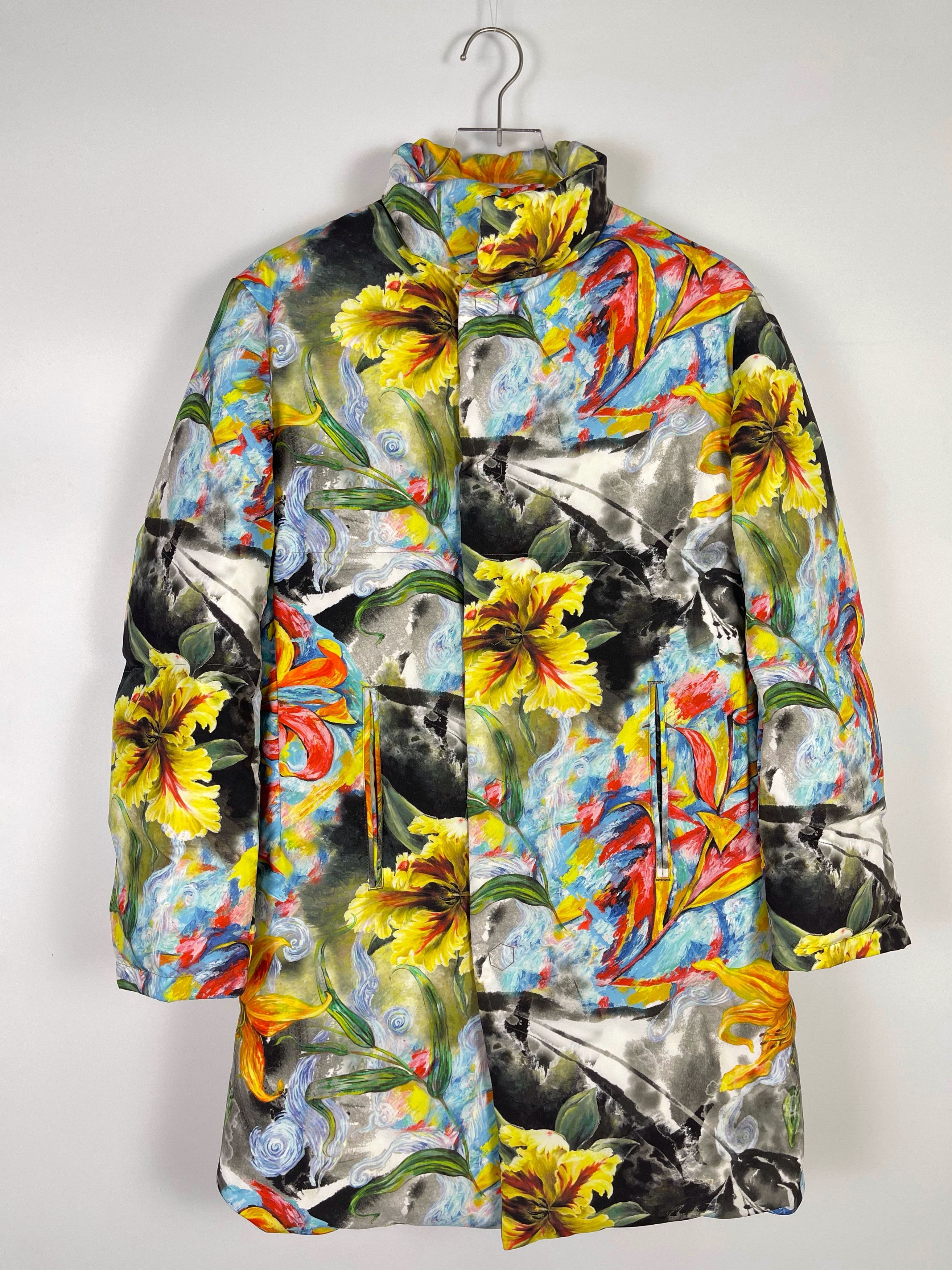 Y's × Yohji Yamamoto Y's Yohji Yamamoto All-over Floral Pattern Puffer Down Coat Size US L / EU 52-54 / 3 - 1 Thumbnail