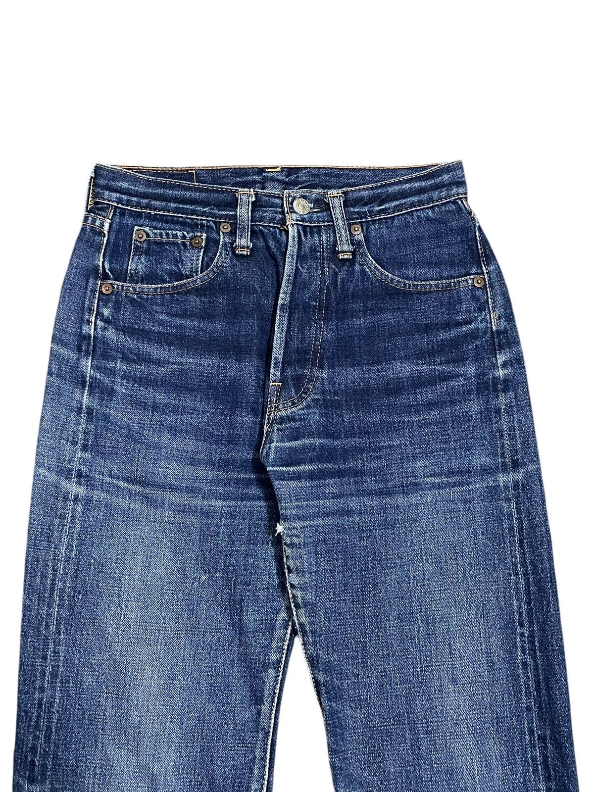 Denime Vintage Denime Japan Selvedge Button Fly Blue Wash Jeans Size US 27 - 4 Thumbnail