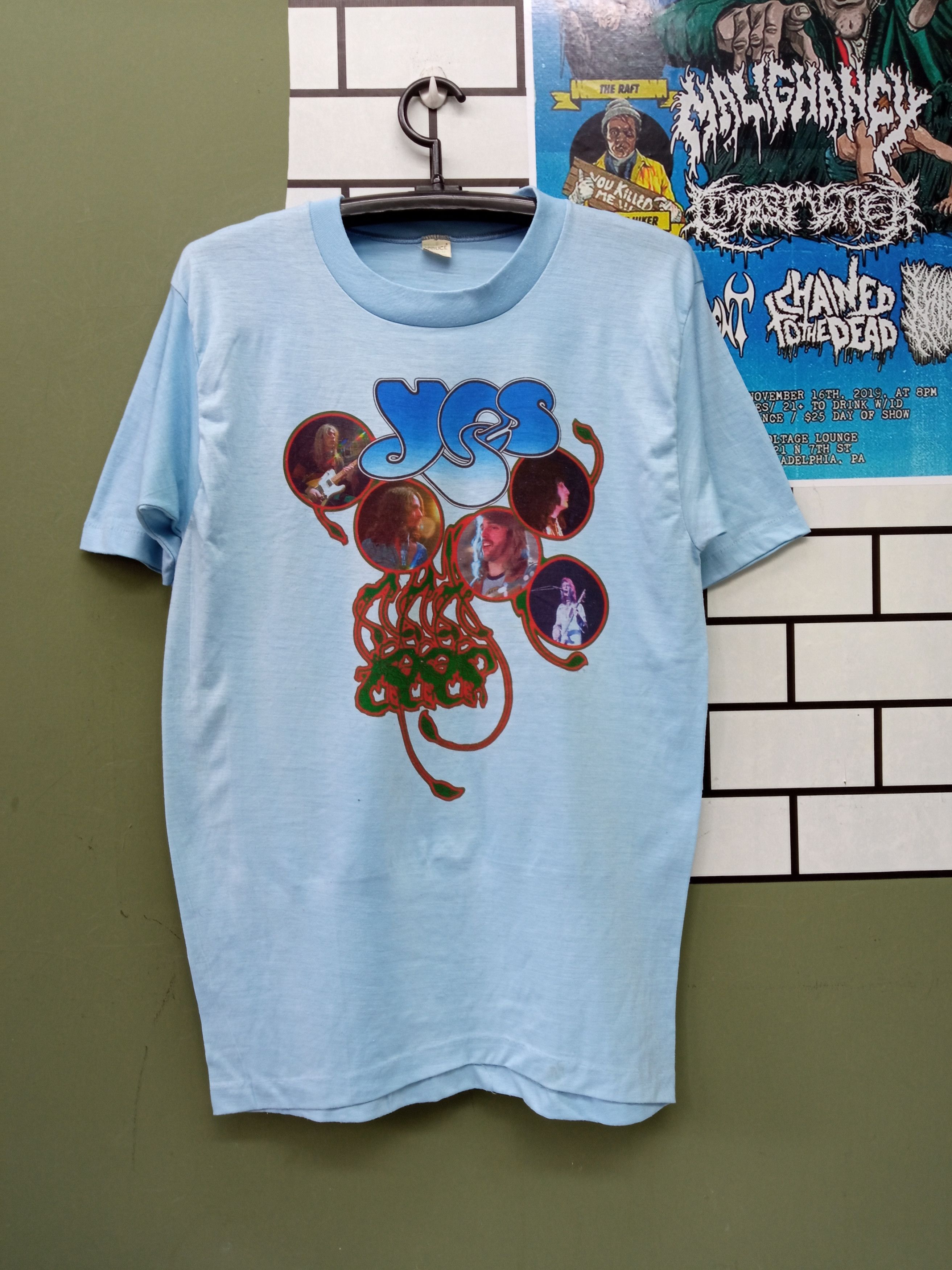Yes English Progressive Rock Band Tour vintage t shirt 70s