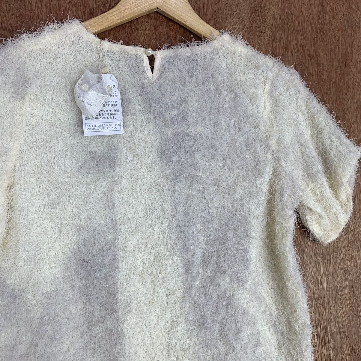 Homespun Knitwear × Vintage Retro Girl Mohair Furr fabric Sweatshirt Size S / US 4 / IT 40 - 11 Thumbnail