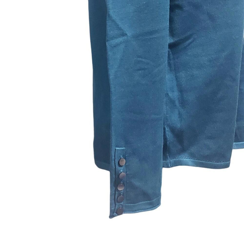 Designer Blue Ladies V-neck Long Sleeve Sweater L Size L / US 10 / IT 46 - 4 Thumbnail