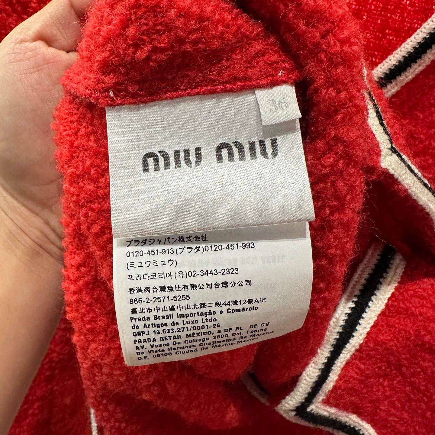 Miu Miu MIU MIU logo gold button wool knit 36 cardigan Size XS / US 0-2 / IT 36-38 - 4 Thumbnail