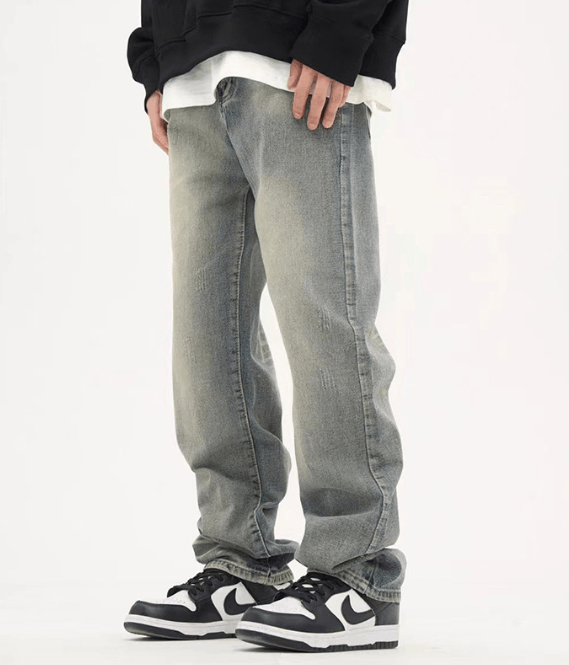 Japanese Brand × Jean Men's trendy high street striped distressed washed jeans Size US 32 / EU 48 - 1 Thumbnail