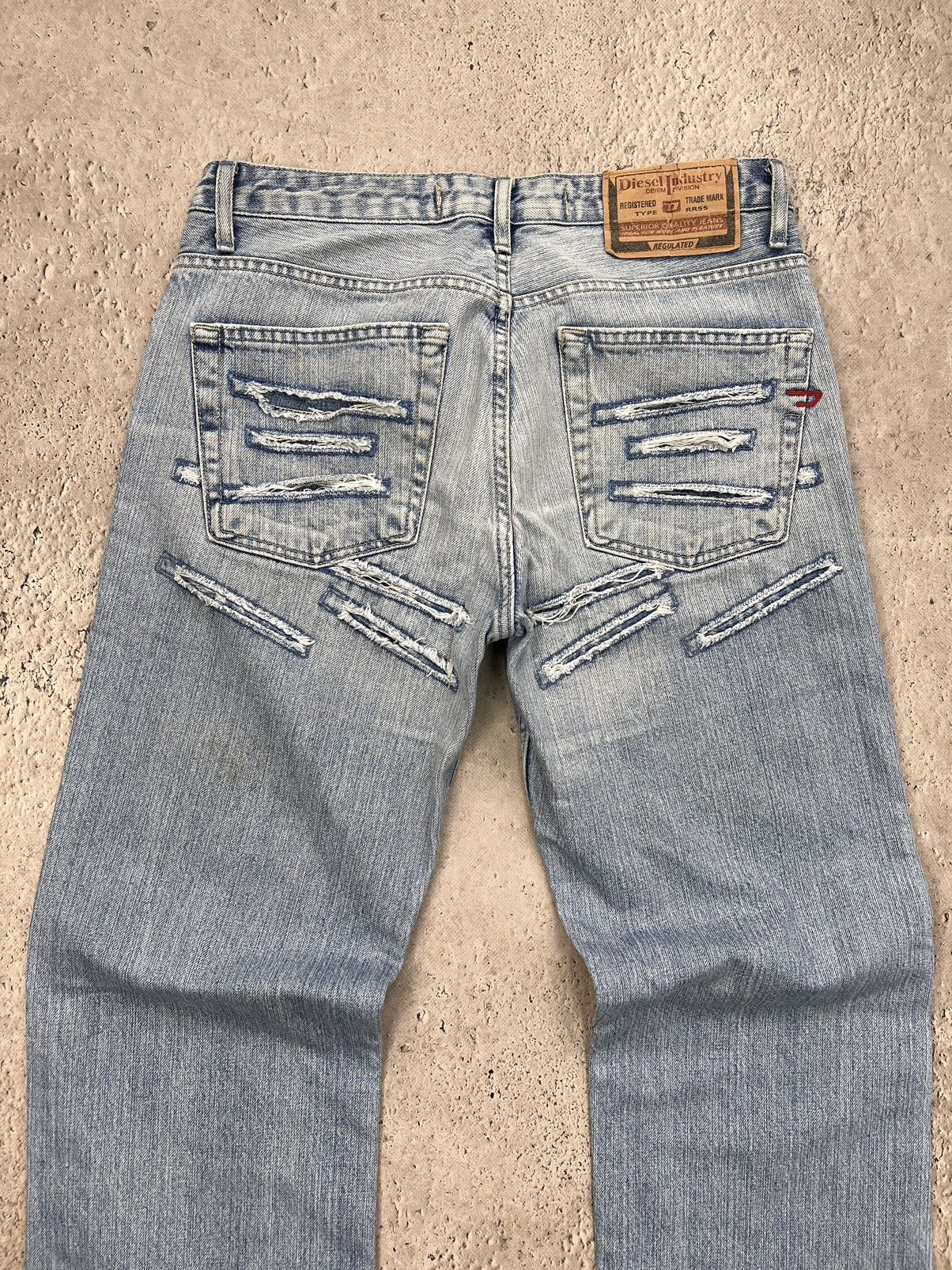 Diesel × Japanese Brand Diesel Dirty Pants FADED crash DENIM THRASHED Y2k Distressed Size US 32 / EU 48 - 16 Thumbnail