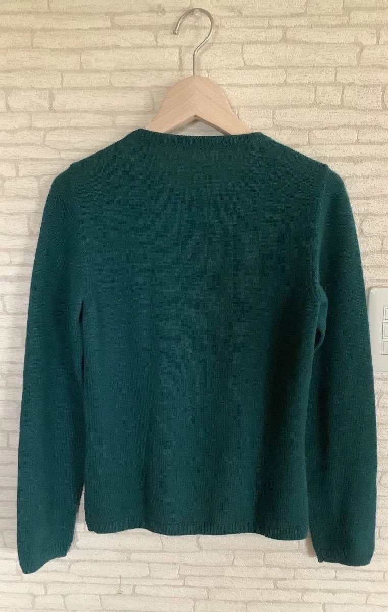Loro Piana LORO PIANA 100% cashmere round neck sweater deep lake gree Size XS / US 0-2 / IT 36-38 - 2 Thumbnail