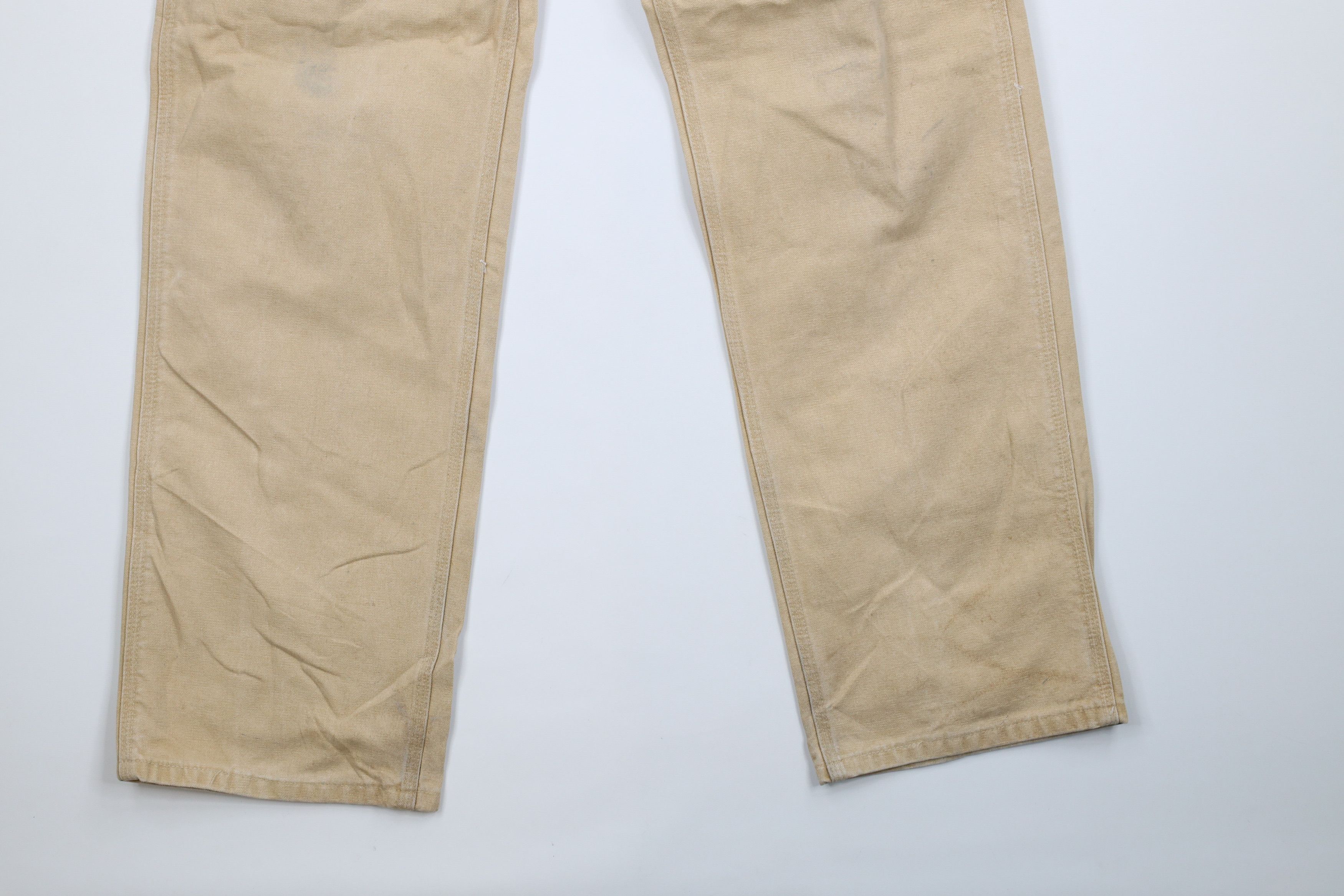 Carhartt × Vintage Vintage 90s Carhartt Out Wide Leg Canvas Pants Beige USA Size US 34 / EU 50 - 5 Thumbnail