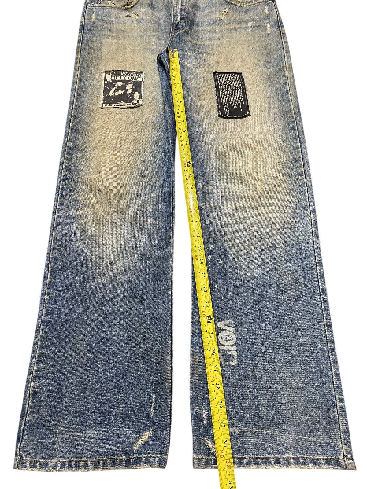 Hysteric Glamour Vintage Japanese Brand Mud Wash Faded Artist Style Jeans Size US 36 / EU 52 - 16 Thumbnail