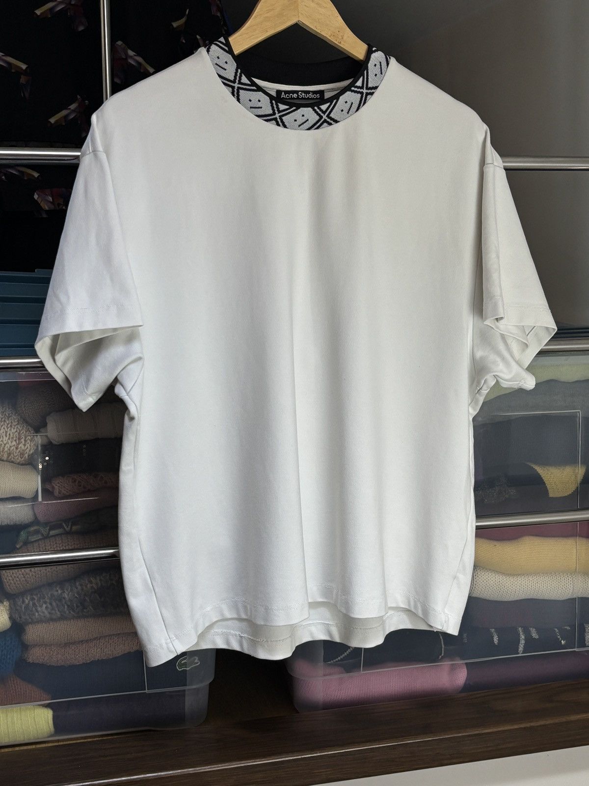 Acne Studios Acne Studios Collar Navid Face Boxy Tee Size US M / EU 48-50 / 2 - 2 Thumbnail