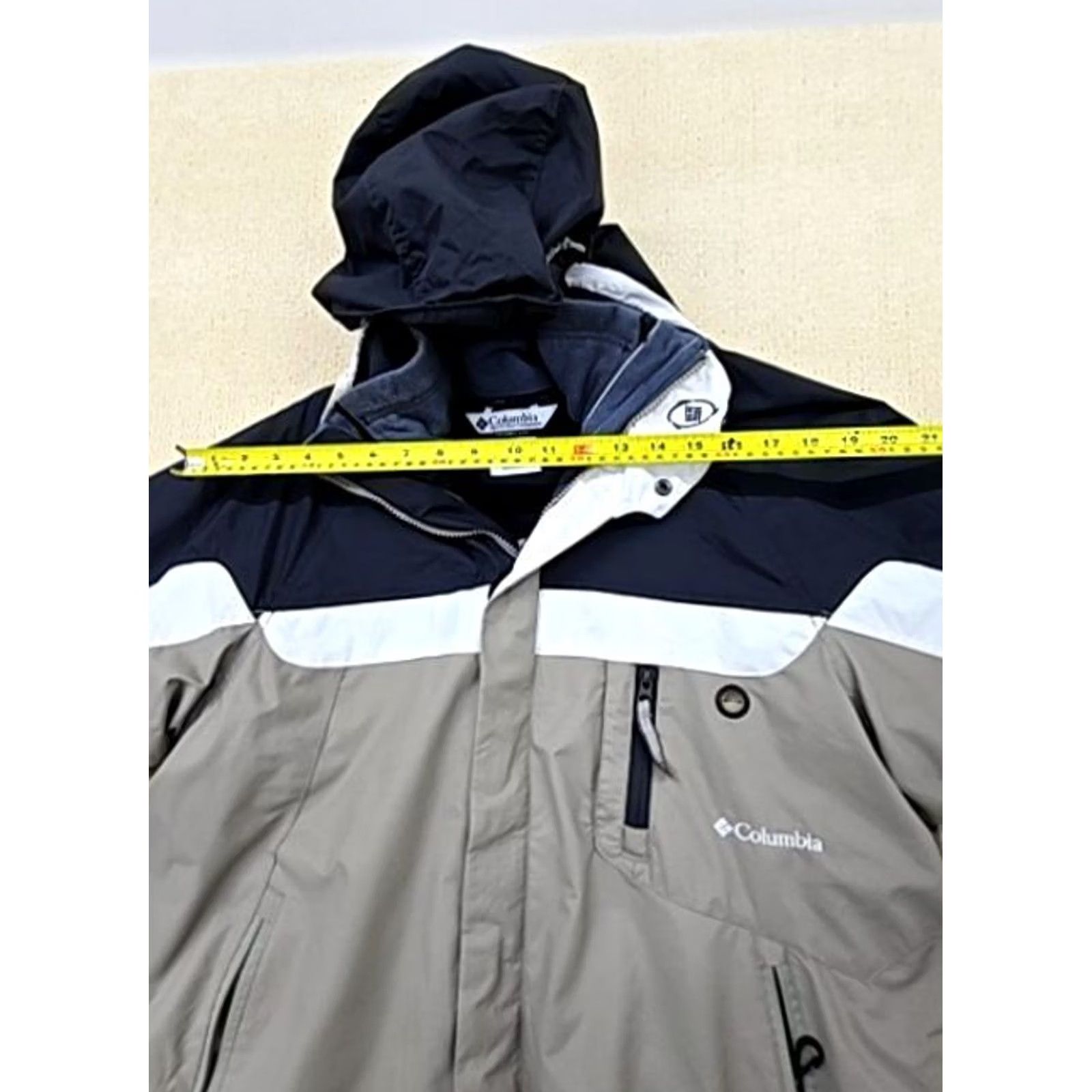 Vintage Columbia Interchange Jacket 3-in-1 Men M Grey/Navy 100% Nylon Water Resistant Detachable Hood Zip Slim Regular Size US M / EU 48-50 / 2 - 5 Thumbnail