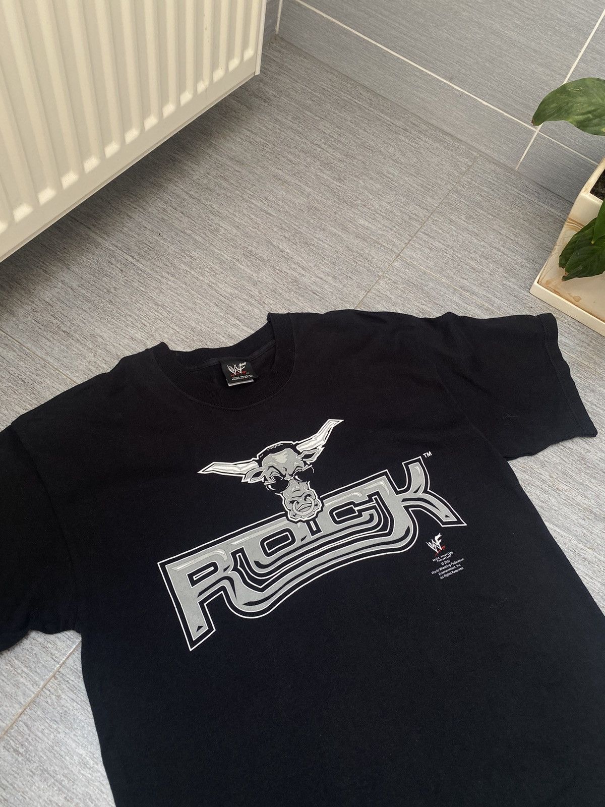 WWE × WWF Vintage WWF The Rock 2001 Bully Tee WWE wrestling y2k Size US L / EU 52-54 / 3 - 14 Thumbnail