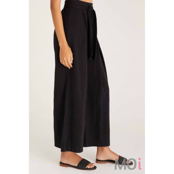 Z Supply Yara Slub Pant In Black Grailed