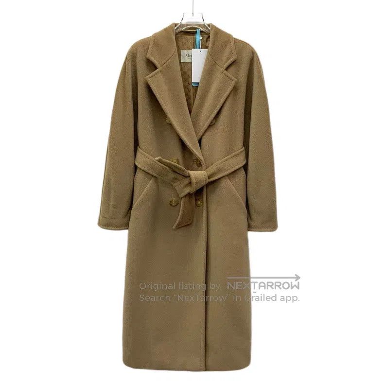 Max Mara Max Mara Brown Sheep Wool Lapel Double Breasted Long Sleev Size S / US 4 / IT 40 - 1 Thumbnail