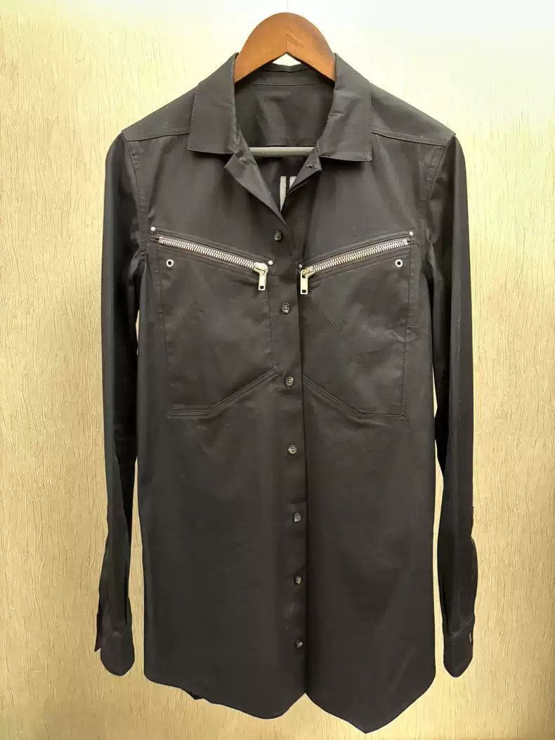 Rick Owens Rick Owens Main line TE double zipper pocket black shirt Size US M / EU 48-50 / 2 - 1 Thumbnail
