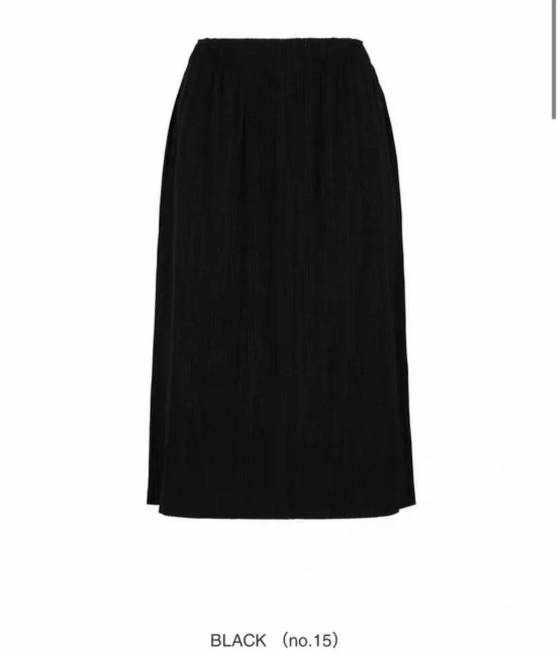 Issey Miyake Issey Miyake size:one size Black pleated skirt Size 22" - 1 Thumbnail